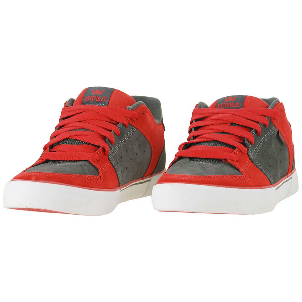 Baskets Basses Supra EE Vega Rouge Grise Red/Grey Homme | IEZ-62966340